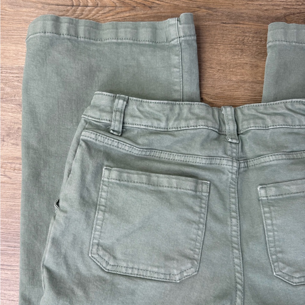 Cat & Jack Girls Sage Green Wide Leg Jeans, size 12 - Picture 7 of 8